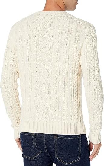 Cream Cable Knit Sweater imagen 3